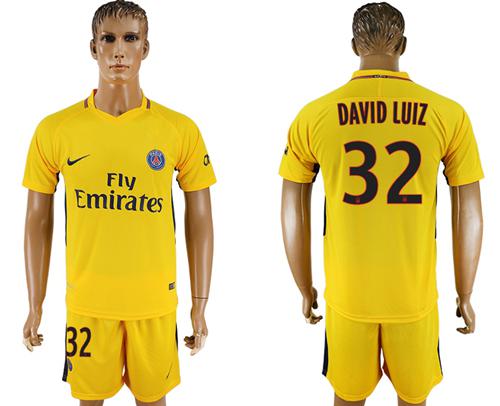 Paris Saint-Germain #32 David Luiz Away Soccer Club Jersey - Click Image to Close